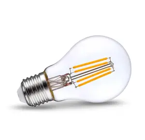 A60 Lamp 4W 6W 8W 60 Mm Globe Clear Led Filament Bulb Lights