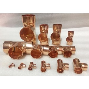 Copper Tee Fittings 6mm-76mm <b>Socket</b> Type Pure Copper Pipe Joint Angular Connection - Product Image 3
