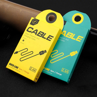 Boîte en papier personnalisée pour câble de données USB / chargeur de téléphone avec fenêtres en PVC, fabriquée en Chine