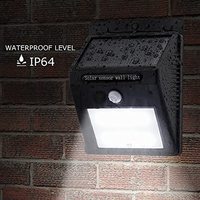 Lampe murale solaire de sécurité 20 LED avec détecteur de mouvement PIR, 3 modes, étanche, 1200 mAh, pour extérieur, garage, jardin, clôture