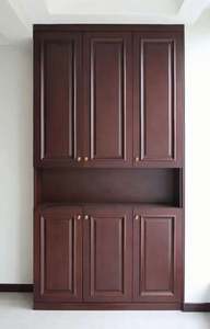 Puerta corredera moderna de lujo, armario de madera, montaje de placa de puerta, armarios de vidrio templado con espejo - Product Image 5