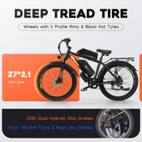 Bicicleta Eléctrica de Reparto de Comida con Doble Batería, Bicicleta Eléctrica de 20Ah+25Ah de Largo Alcance, Bicicleta Eléctrica Urbana