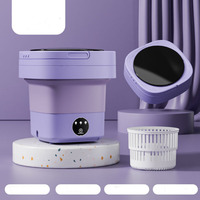 Laveuse-Sécheuse Tout-en-un Portable 8L Mini Ménagère 2KG avec Garantie 1 An et Livraison Gratuite, Électrique Manuelle, en Plastique US