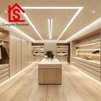 Ensemble de meubles de chambre à coucher modernes personnalisables avec lit, bureau et armoire intégrés, design extensible pour appartement, en bois
