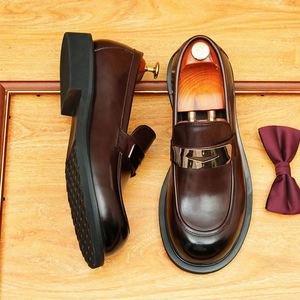 Nouvelles Chaussures en Cuir pour Hommes, Style Britannique, en Cuir de Vachette, Décontractées et Respirantes, Idéales pour les Mariages - Product Image 6
