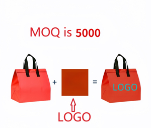 Sacs isothermes jetables personnalisés en non-tissé avec poignée Flexiloop et revêtement aqueux pour usage alimentaire industriel - Product Image 2