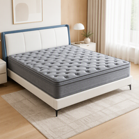 Matelas à ressorts ensachés pour chambre à coucher, modèle d'usine export, personnalisable et disponible en emballage sous vide