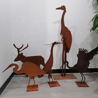 Sculpture d'oiseau Sculpture d'oiseau en acier corten Sculpture d'art de jardin en acier corten à vendre