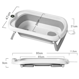Nouveauté : articles pour bébés, <span class=keywords><strong>baignoire</strong></span> pliable pour nourrissons, <span class=keywords><strong>baignoire</strong></span> portable en plastique pour nouveau-nés avec fonction électronique - Product Image 6