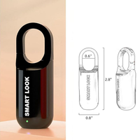 Mini-cadenas intelligent rechargeable sans clé à empreinte digitale pour armoire, casier, antivol, 10 groupes, pour bagages et valises