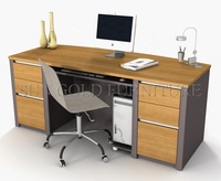 Bureau en bois au design simple, bureau d'ordinateur, table d'ordinateur