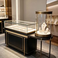 Vitrine à bijoux de table en verre avec éclairage LED, design écologique, couleurs personnalisables, durable, haute qualité, étanche