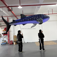 Grand ballon gonflable géant en forme de requin baleine avec lumière LED pour spectacle extérieur durable