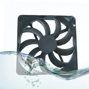 Free Sample Outdoor Cabinet Cooling Fan 12 Volt Brushless Cooling Fans 140mm Plastic Waterproof ip67 Cooling Fan IP68