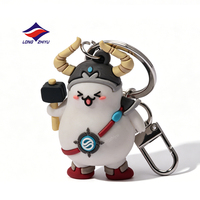 Porte-clés personnalisés LZY en PVC 3D, figurines mignonnes en caoutchouc et silicone, porte-clés souple en PVC avec logo, 20 ans d'expérience en usine