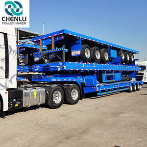 Semirremolque <span class=keywords><strong>de</strong></span> fabricación a bajo <span class=keywords><strong>precio</strong></span>, <span class=keywords><strong>remolque</strong></span> <span class=keywords><strong>de</strong></span> plataforma plana, contenedor <span class=keywords><strong>de</strong></span> envío, semirremolque <span class=keywords><strong>de</strong></span> cama plana con suspensión neumática - Product Image 4