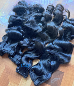 Soft Indian Hair Extensions Unprocessed Raw Hair Natural Body Wave Bundle Bouncy Virgin Human Hair Bundles for Braiding - Product Image 1