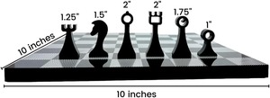 Luxury 10\" Portable Lucite <strong>Chess</strong> <strong>Set</strong> for Adults and Kids <strong>Unique</strong> Travel Game with Storage Board Pieces - Product Image 5