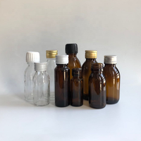 Bouteille en verre pour médicaments Alpha White Flint Clear Syrup Sirop 60 ml 100 ml 125 ml 150 ml 28 mm