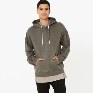 2025 New Premium Heavyweight French Terry Oversized Hoodie <b>Rope</b> <b>Laces</b> Custom Logo Design Color Blocking Winter OEM - Product Image 1