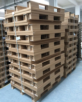 Palette en papier ondulé robuste Style européen à face unique Remplacement haute capacité d'entrée à 4 voies pour palettes en plastique en bois