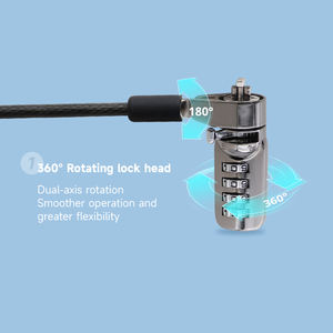 Candado de Combinación de Seguridad sin Llave MK815 de Alta Calidad, 3x7mm, con Contraseña de 4 Dígitos y <span class=keywords><strong>Cable</strong></span> para Portátiles Dell y Lenovo - Product Image 2