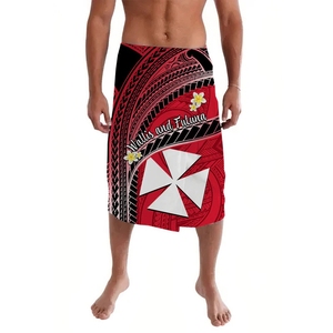 Wallis et <span class=keywords><strong>Futuna</strong></span> Lavalava Happy Independence Day Tribal Style Design Bonfire Party Men Dress OEM Wholesale Island Clothes Custom - Product Image 1