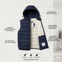 Gilet isolant essentiel pour garçons, prêt pour toutes les conditions météorologiques, confort et style pour les activités quotidiennes, confort avant tout, prix d'usine, matériau léger