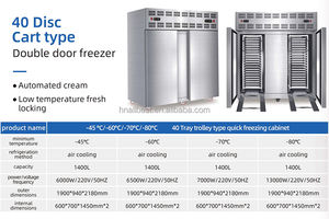Congelador vertical con ruedas de 1400L, de acero inoxidable, congelador profundo con ruedas, congelación rápida para alimentos y bebidas - Product Image 4