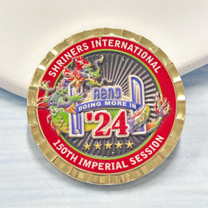 Moneda Conmemorativa 3D Personalizada de Alta Calidad Chapada en Oro de Fábrica de Kunshan - Product Image 1