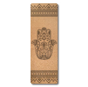 Tappetino da <span class=keywords><strong>Yoga</strong></span> in sughero personalizzato o Standard Eco Palm <span class=keywords><strong>Bodhi</strong></span> Buddha Mandala personalizzato con tracolla - Product Image 5