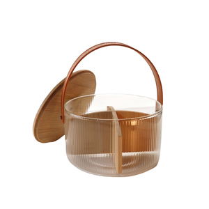 Seau de rangement ménager de luxe, ensemble de couvercles en bambou, organisation de cuisine en vrac - Product Image 3