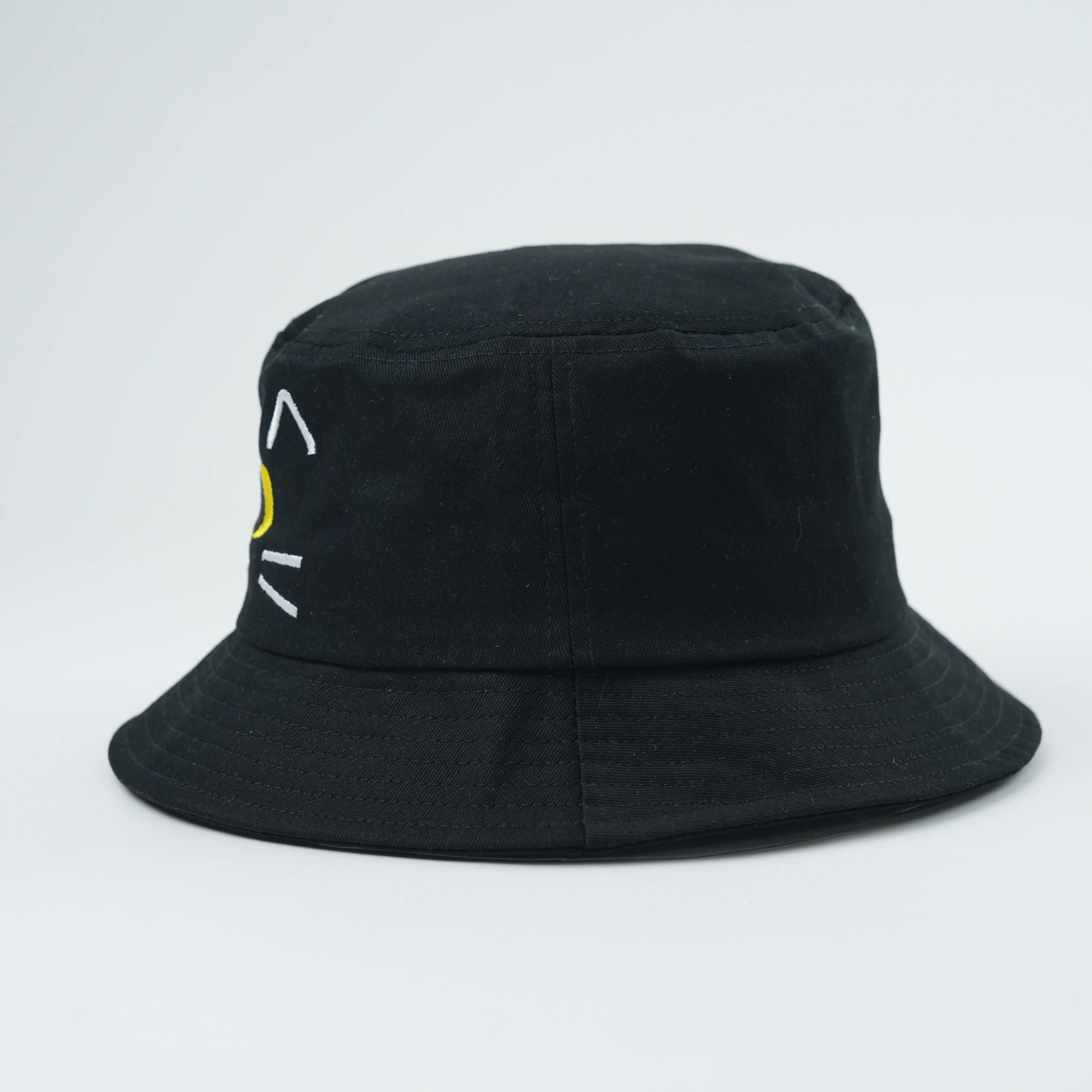 Chapéus de balde de alta qualidade para bebês, crianças e adultos, chapéu de sol com logotipo bordado personalizado de um lado