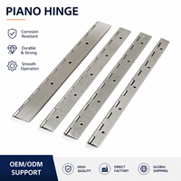 Charnière de piano longue en acier inoxydable 201 304, personnalisable en continu, à 180 degrés, pour meubles et armoires