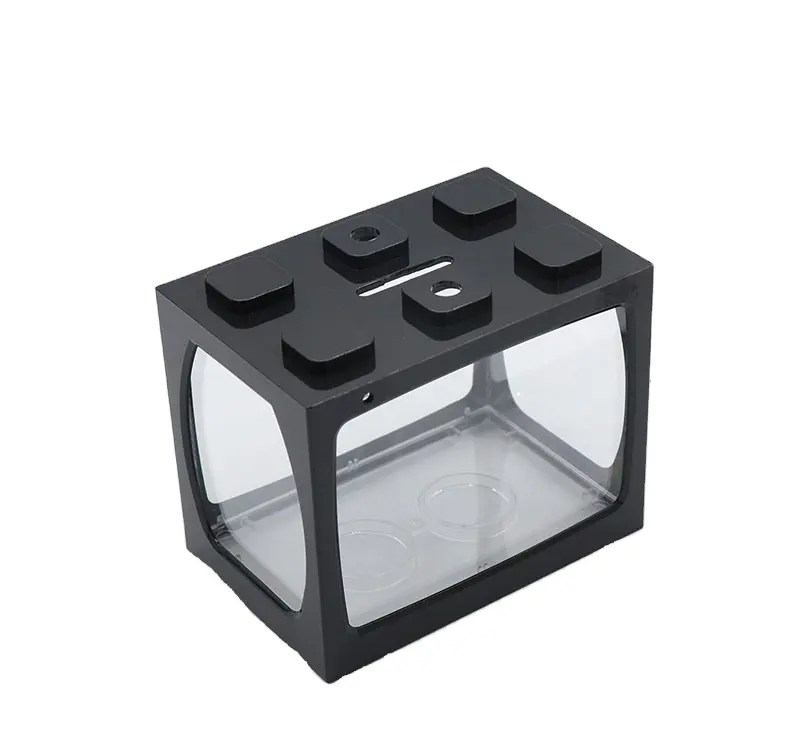 Groothandel Aquarium Mini Acryl Aquarium Voor Kleine Vis Met Kleurrijke Led-verlichting