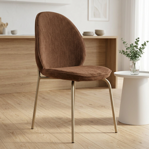 MONZA Contemporary Ergonomic Upholstered Dining Chair with Velvet Upholstery Stainless Steel Legs <b>for</b> Residential Commercial Use - Product Image 2