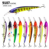 Leurre de pêche artificiel flottant en plastique, haute qualité, nouveau design, 145MM/16.8G, type Minnow à longue queue