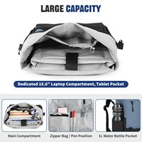 Ransel Besar Unisex Tahan Air Kompartemen Laptop 15.6" Port USB Anti-Maling Sekolah Perjalanan Kerja Santai Kapasitas 20-39L Resleting