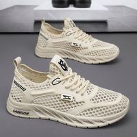 Chaussures pour hommes, respirantes, décontractées, polyvalentes, en mesh, semelle souple, résistantes à l'usure, chaussures de course, baskets tendance
