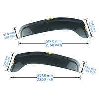 Lot de 2 déflecteurs de vent et de pluie intégrés, installation facile, style court teinté, pour Renault Trafic MK2 2001-2014