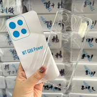 Étui de téléphone transparent en TPU souple à bord carré mince de 1,5 mm d'épaisseur pour Tecno Spark 40 Pro 4G
