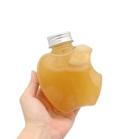 Vente en gros d'usine 300ml pour bouteille en plastique jetable en forme de pomme pour boissons comme la bière soda au thé