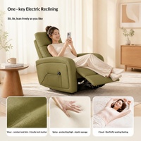 Fauteuil releveur électrique pour seniors, canapé de bien-être en tissu, design moderne et minimaliste, fauteuil inclinable individuel compact pour salon, fonctionnel et confortable