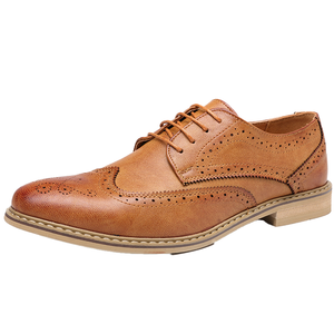 Chaussures plates pour hommes en PU souple à bout renforcé, respirantes, à lacets, mocassins pour mariage, bureau, été, automne, hiver - Product Image 1
