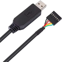 UFRIEND Kabel USB Type C Dupont 2.54mm Chip FTDI232/CH340/PL2303/CP2102 Bersertifikasi CE/RoHS/FCC Panjang Dapat Disesuaikan Tembaga Murni
