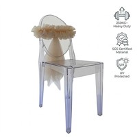Chaise de salle à manger en acrylique transparente de style nordique minimaliste pour chambre à coucher, table de maquillage et bureau moderne