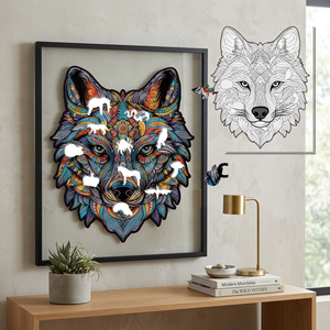 Rompecabezas <span class=keywords><strong>de</strong></span> Madera Personalizado con Forma <span class=keywords><strong>de</strong></span> <span class=keywords><strong>Lobo</strong></span> Mandala, Piezas <span class=keywords><strong>de</strong></span> Madera <span class=keywords><strong>de</strong></span> Tilo Cortadas con Láser, Impresión UV, Acabado Satinado, Caja <span class=keywords><strong>de</strong></span> Regalo, Directo <span class=keywords><strong>de</strong></span> Fábrica OEM - Product Image 3