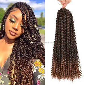 Extensiones <span class=keywords><strong>de</strong></span> Cabello Sintético para Trenzas Water Wave Passion Twist, Fibra <span class=keywords><strong>de</strong></span> Alta Temperatura, Suave, Doble Trama, Teñido a Máquina - Product Image 3