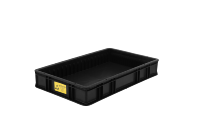 Conteneurs en plastique PP antistatiques ESD industriels SANWEI OEM, capacité de 30 kg, surface mate, boîte de rangement pour composants assemblés