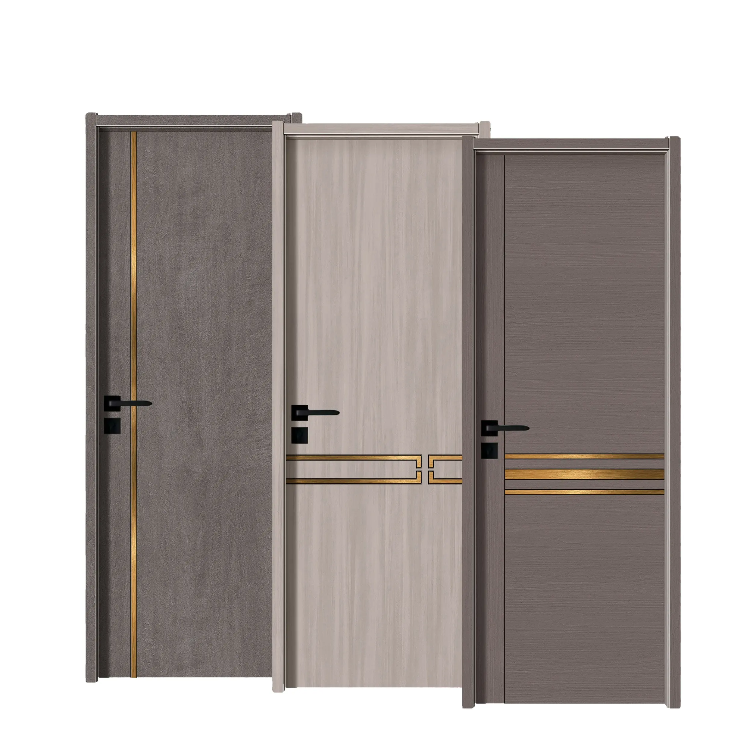 Simple Superior Quality Luxury Design Bathroom Entry Wooden Melamine Finish Door